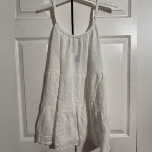 White Sleeveless Tiered Dress